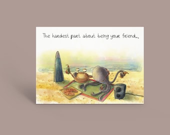 Crabby Friends | Funny Friendship Card | Funny Just Because Card | Funny Thinking of You Greeting Card
