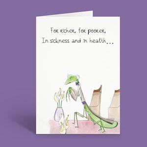 Thoughts and Prayers | Funny Wedding Card | Engagement Card | Newlyweds