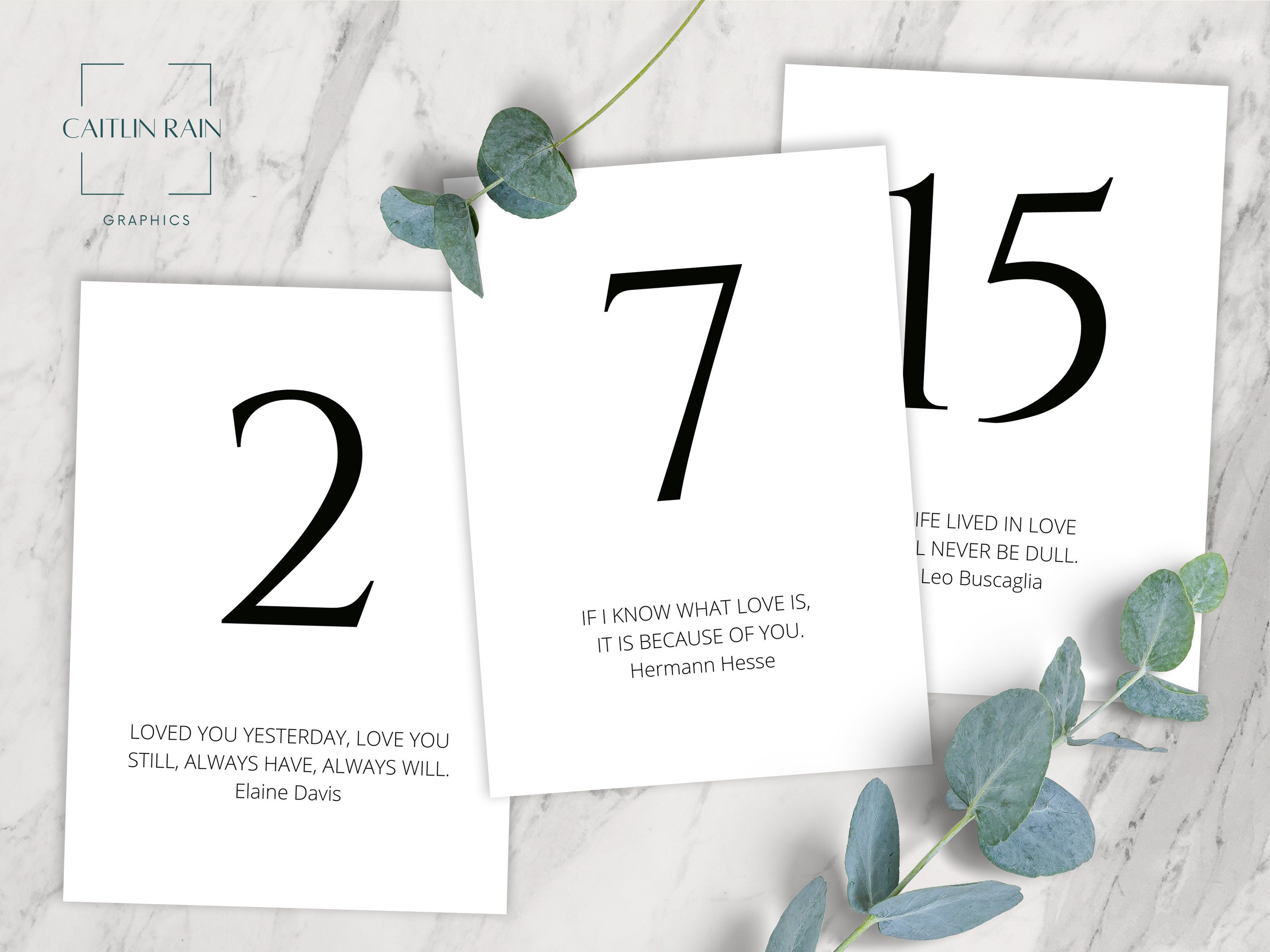 Love Quotes Wedding Table Numbers Template | 4x6 | 5x7 | Editable Wedding Table Number Sign Cards | Canva Instant Download Printable