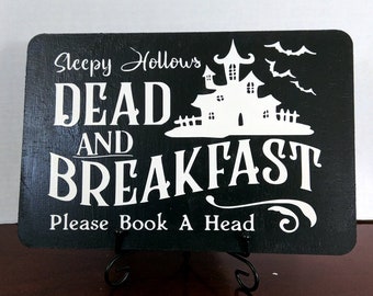Sleepy Hollow, Gothic Sign, Horror,  Wall Sign, Wood sign, Halloween, Dark Academia, Dark, Sign, Goth, Wall Hanging
