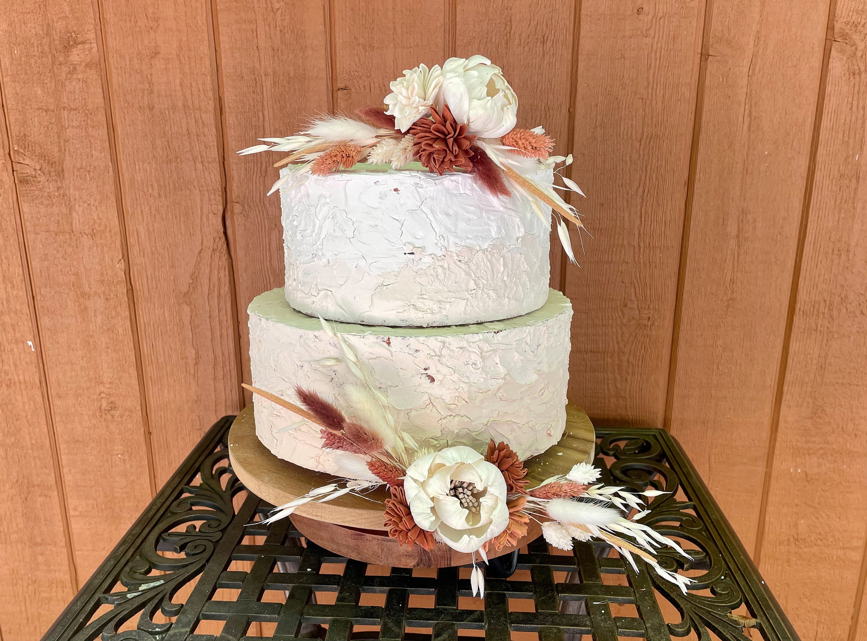 Rust Terracotta Ivory Cake Flower Kit, DIY Cake Table, Vase Accents, B –  SolaFlowerStore