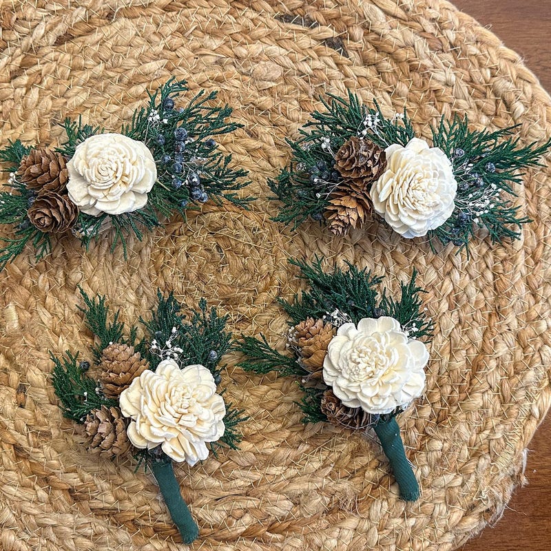 Boutonniere Evergreen - Etsy
