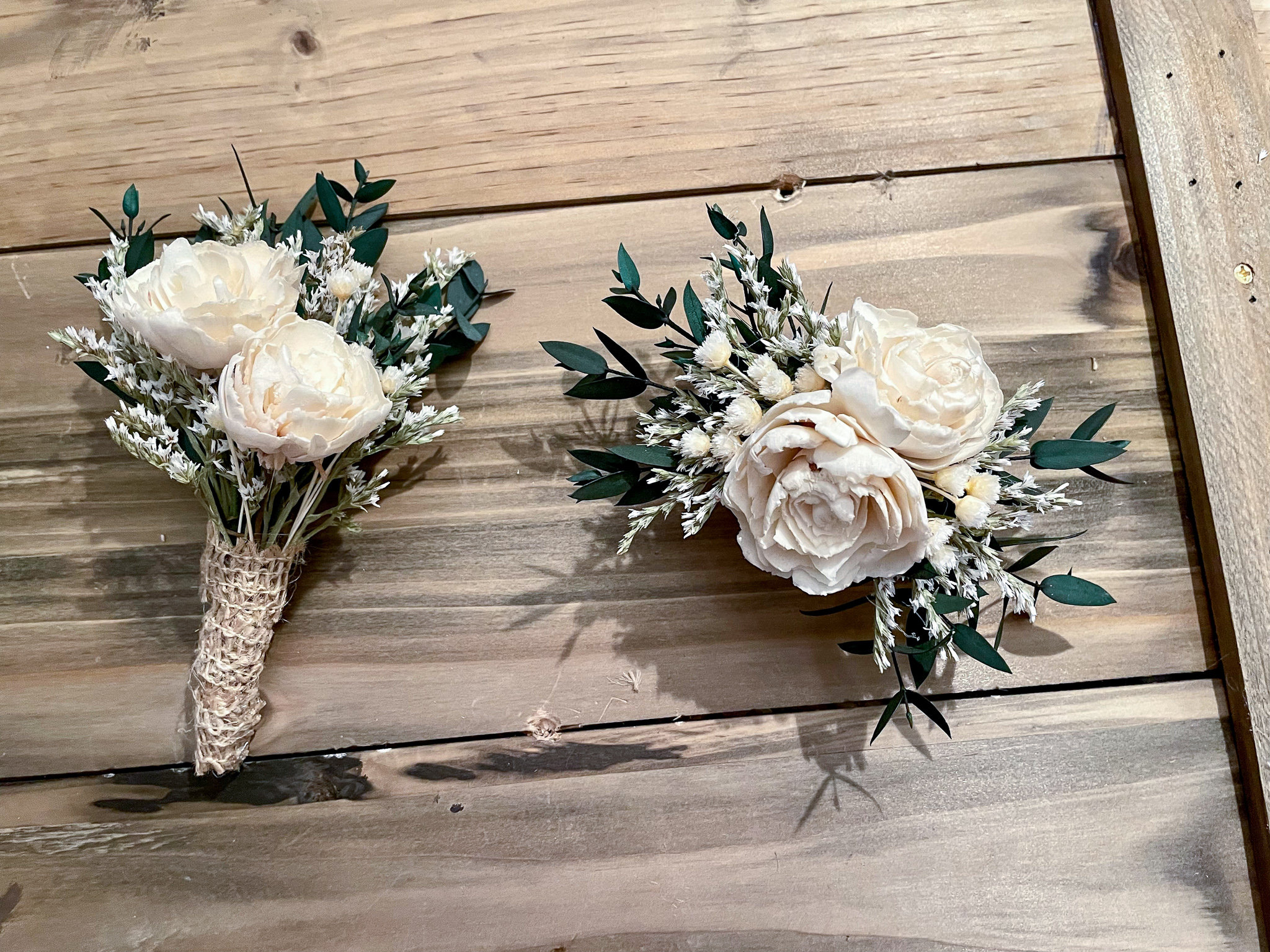 dry flower corsage no.534 Pink & Burgundy Wrist Corsage - Dried