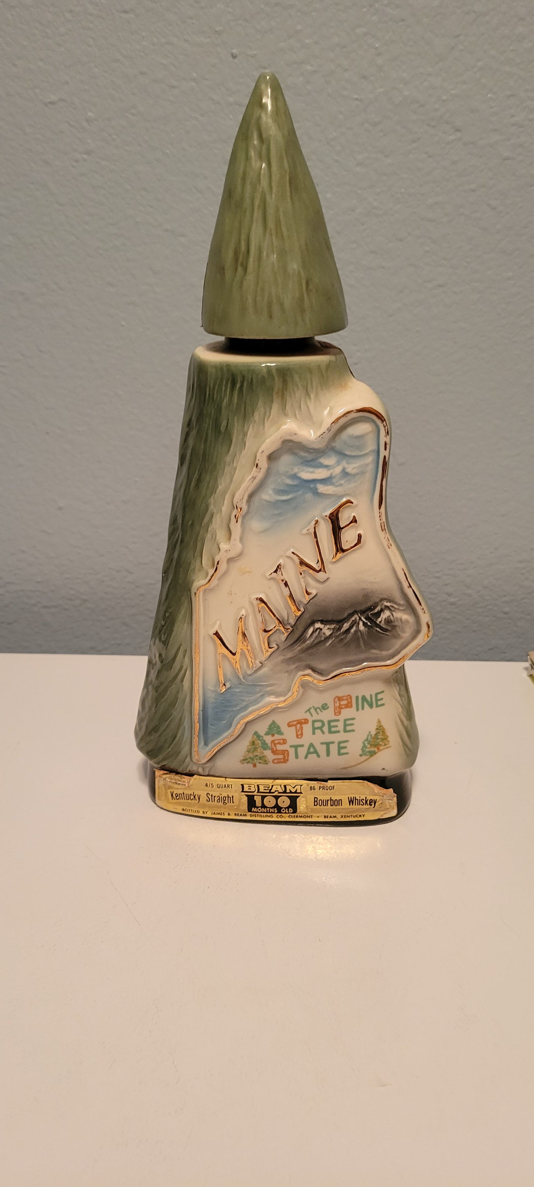 Vintage 1970 Jim Beam Maine Decanterempty Etsy