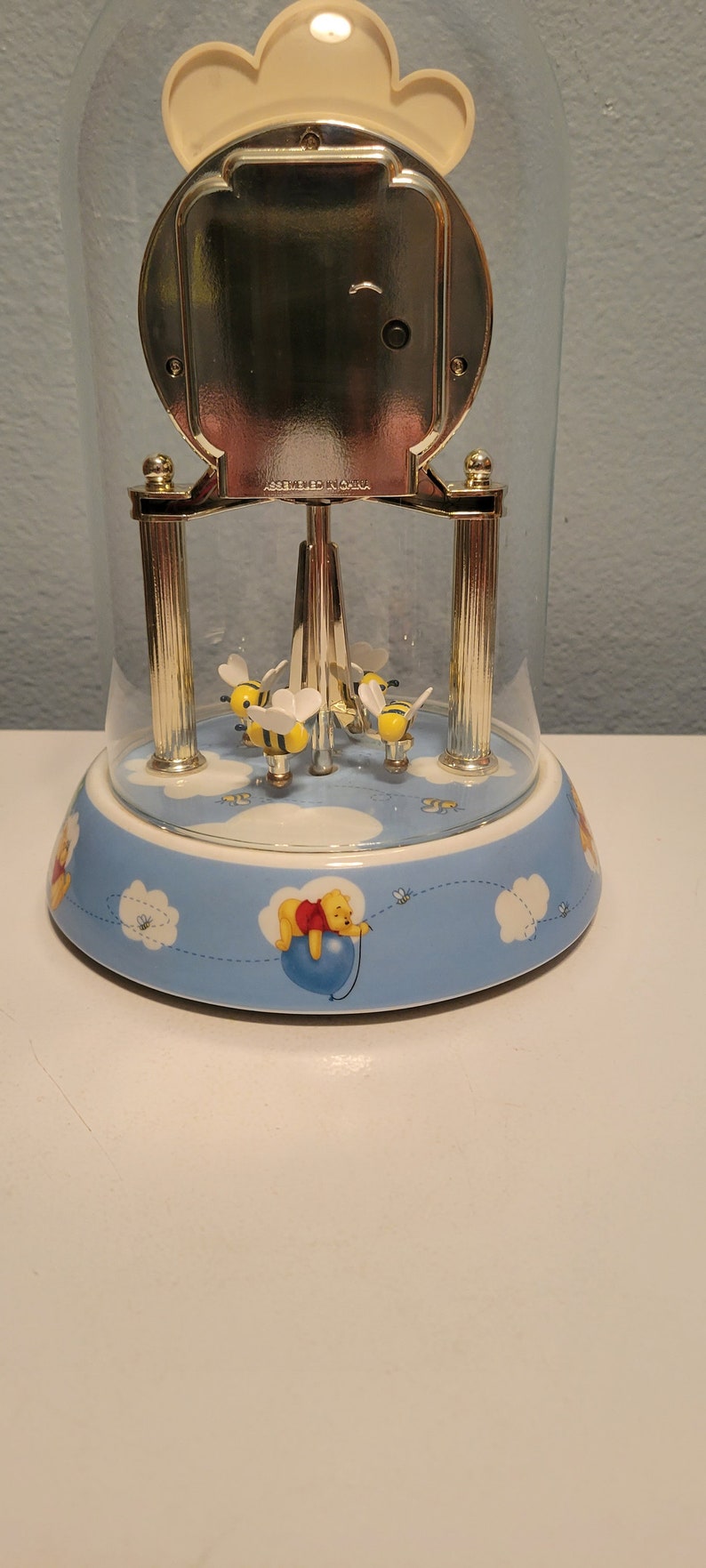 Winnie the Pooh Anniversary Pendulum Clock/ Glass Dome Etsy