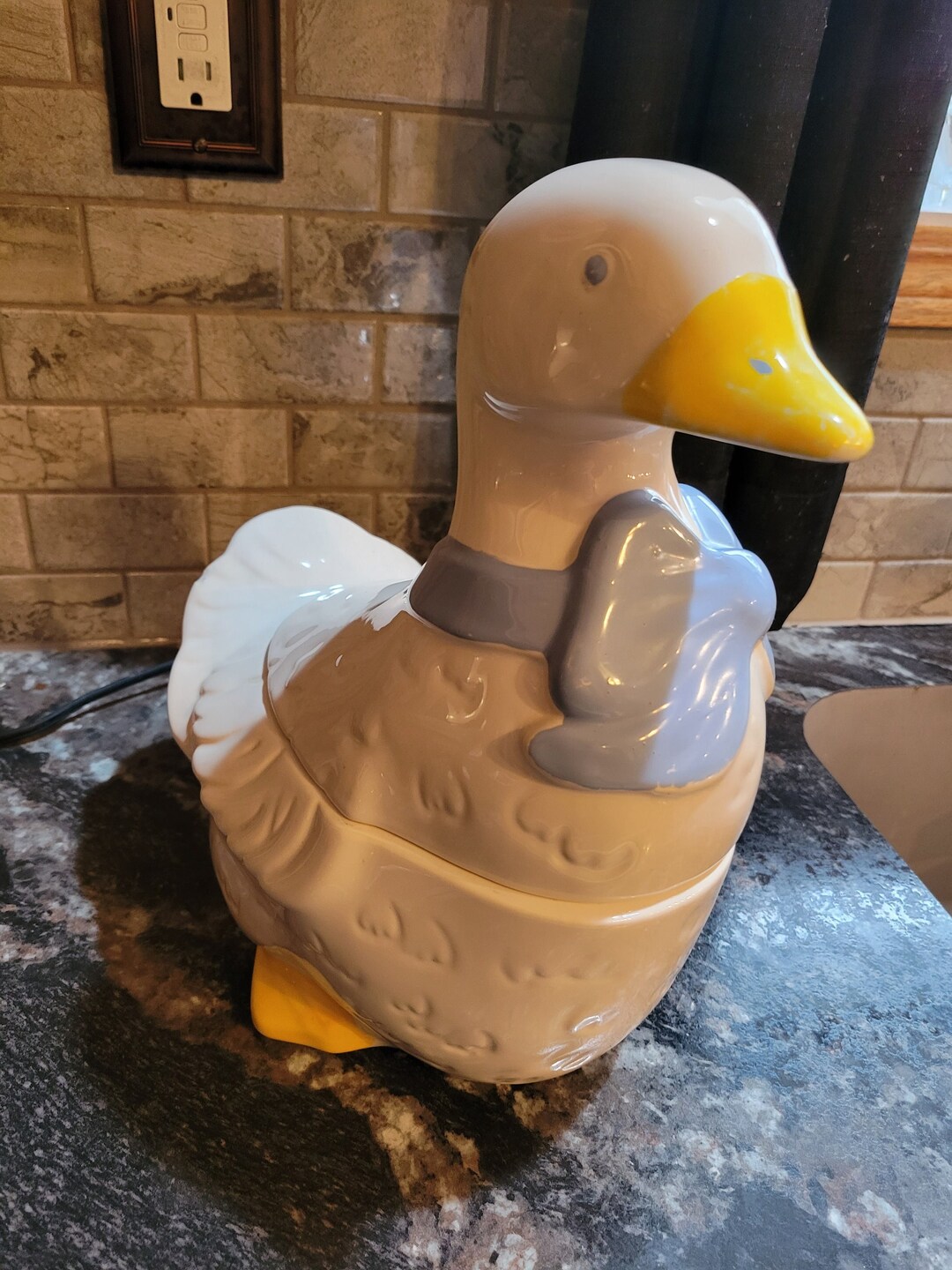 Duck Vintage Ceramic Cookie Jar adorable Cookie Jar - Etsy