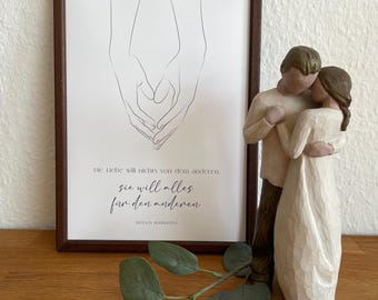 Cartel cristiano de Dietrich Bonhoeffer: El amor no quiere nada del otro.