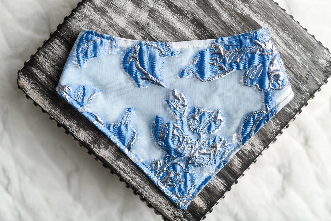 Light Blue Dog Bandana, Blue Dog Bandana, Winter Dog Bandana, Snow Dog