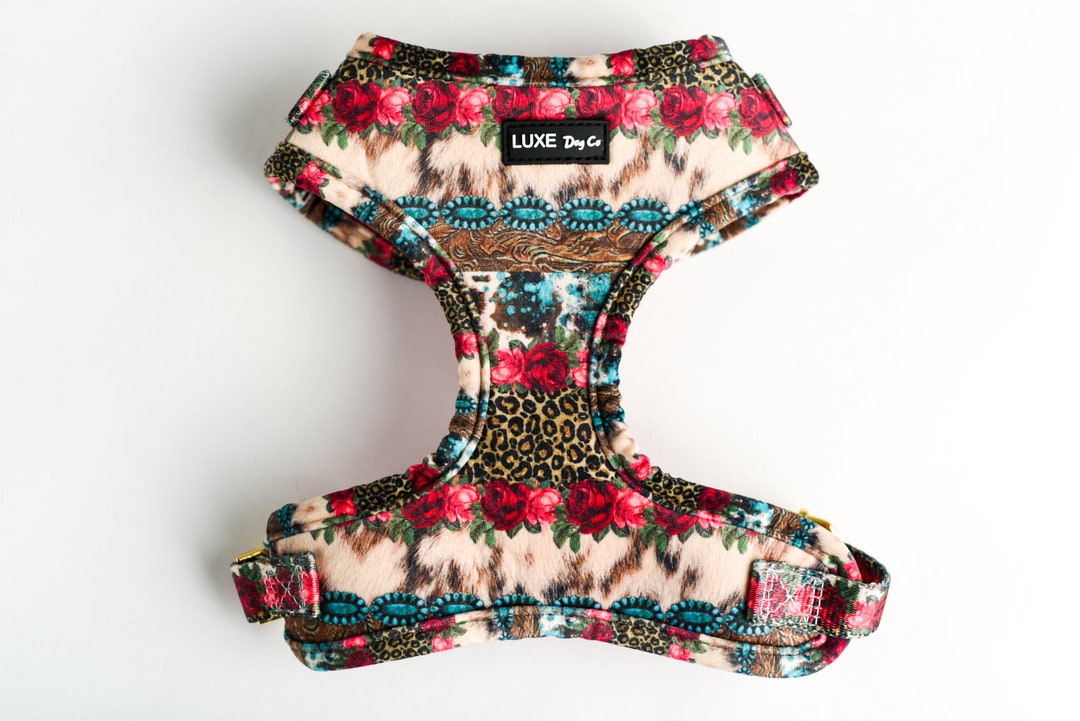 Western Dog Harness, Velvet Dog Harness, Harnesses for Dogs, Puppy