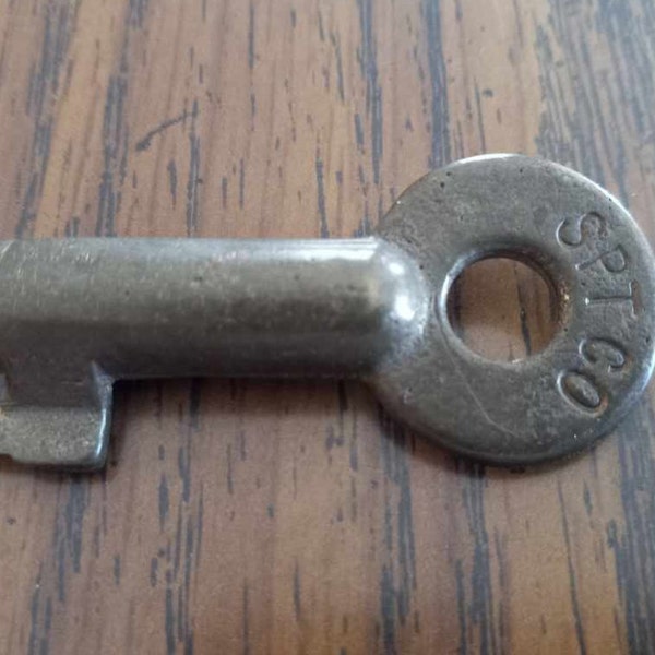 SPT CO Brass Hollow Barrel Railroad Key ~ Free S/H  #206