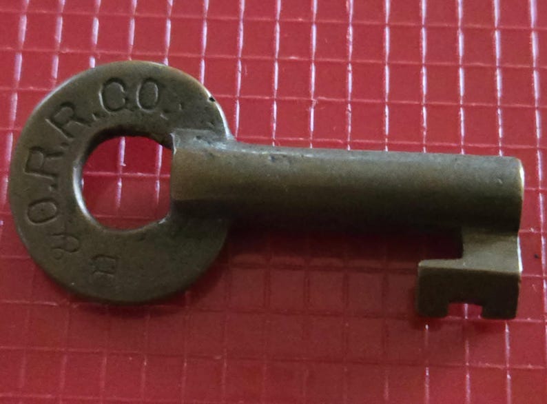 B&O RR CO Brass Hollow Barrel Railroad Key ~ Free S/H #RR1540 - Etsy