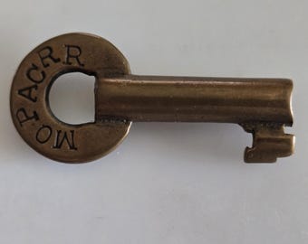 MO PAC RR Brass Hollow Barrel Railroad Key ~ Free S/H #AC825