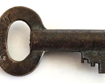 D.L&W Brass Hollow Barrel Railroad Key ~ Free S/H #DOO