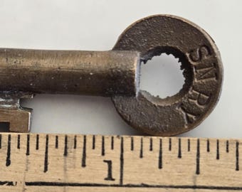 SNRY Brass Hollow Barrel Railroad Key ~ Free S/H #SPH228