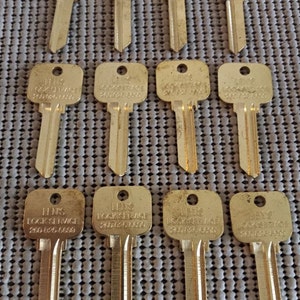 12 Uncut Misc. Key Blanks Craft, Art Etc.