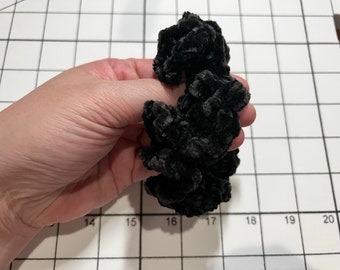 Black Velvet Scrunchie Handmade