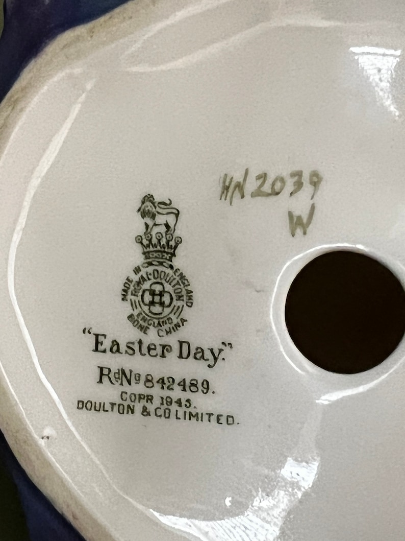 Royal Doulton Porcelain Figurine easter Day HN 2039 Etsy