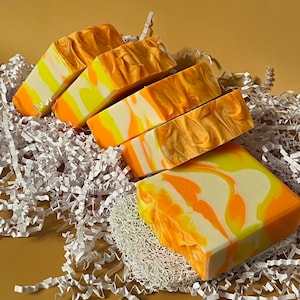 Ray of Sunshine Handmade Soap Bars, Vegan, Moisturizing, Cold Process Soap
