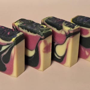 Black Raspberry Vanilla Handmade Soap Bars, Vegan, Moisturizing, Cold Process Soap