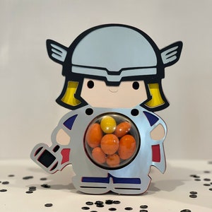 Minitrueno/Cut File/Candy holder /Superhero collection/Dome size 6 y 8 cm/Dulcero/ Party/Superhero party.