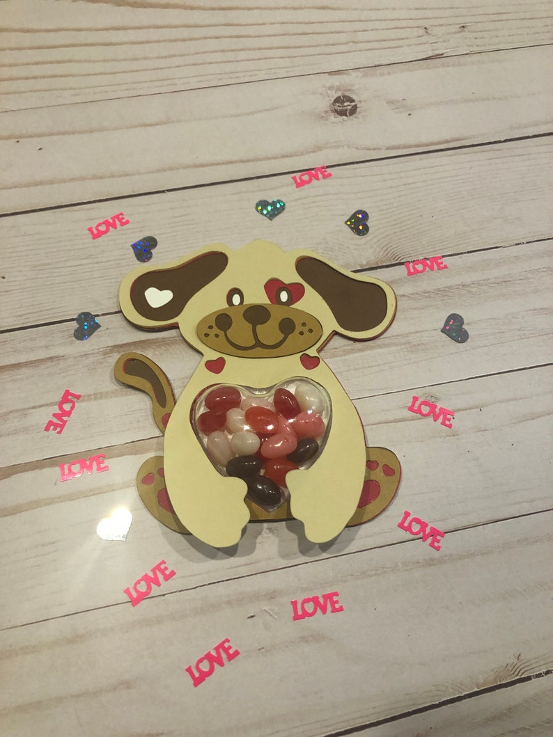 Cut File/simpatic Dog/ Candy Holder / Dome Size Etsy