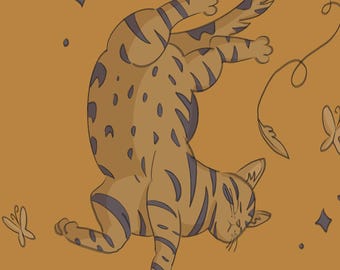 Custom Hand Drawn Pet Portrait, Cat Dog Toy Commission (Digital File)