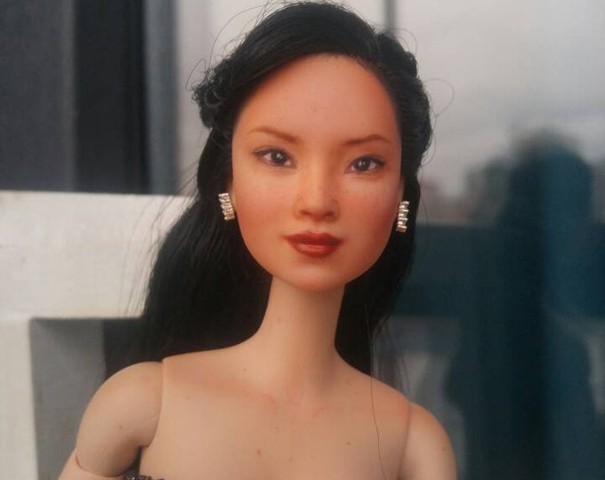 Lucy Liu Barbie Doll Realistic Hand Painted Barbie Doll Custom Doll - Etsy