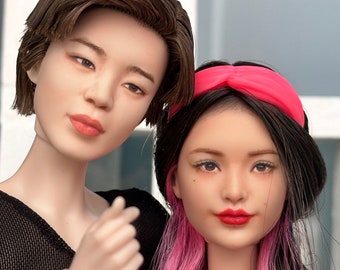 Asian Male (Jimin of BTS)  and Female Realistic dolls