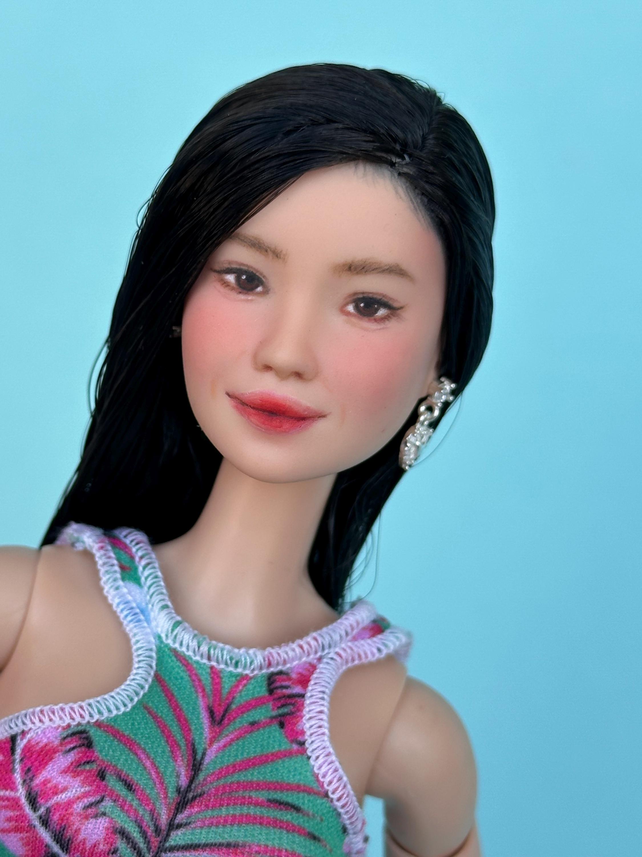 Asian Hand Painted Doll - Etsy