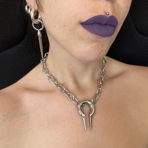 Spike chain choker necklace| gothic jewelry| spike necklace| emo jewelry | punk necklace | punk jewelry | grunge | Unique Jewelry