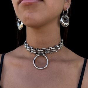 Chunky Chain Choker | Statement silver necklace  |  Silver choker necklace | thick chain | Gift for her