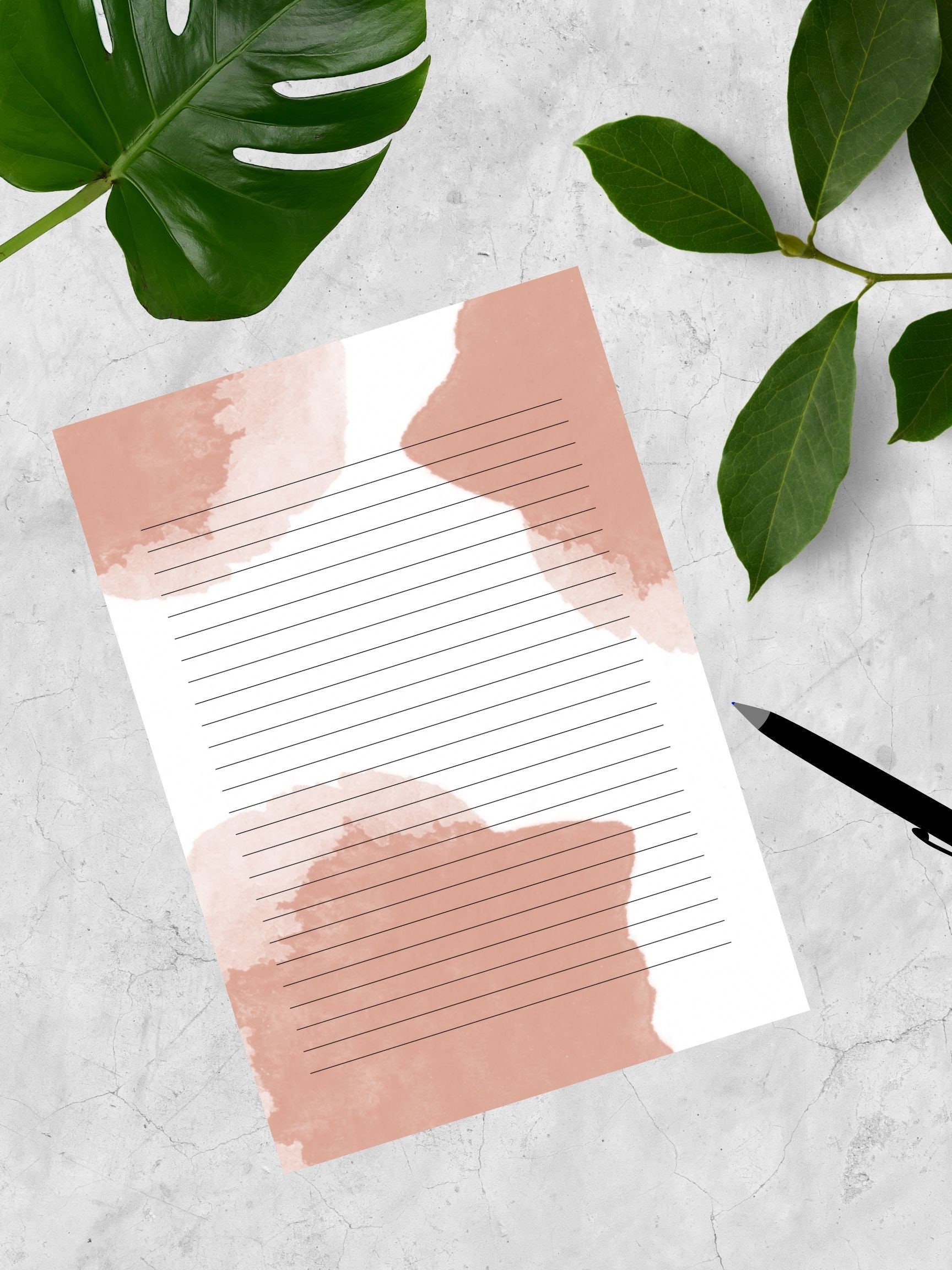 Printable Watercolor Stationery Paper Printable Stationary - Etsy