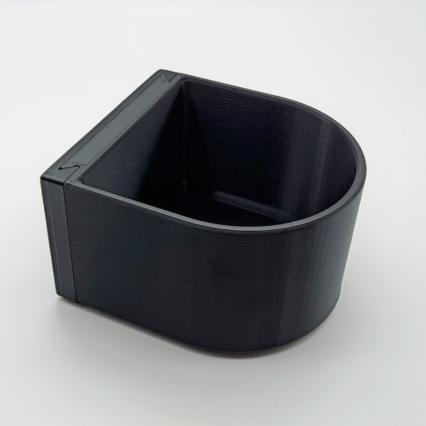 Dog Bowl Water Bowl Wall Mounting Dog Box Caravan Jet Black