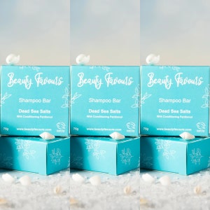 Shampoo Bars Vegan Friendly Bundle of 3 Dead Sea Salt with Panthenol Cruelty Free