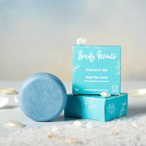 Shampoo Bar Vegan Friendly Dead Sea Salt  with Panthenol Cruelty Free UK Made