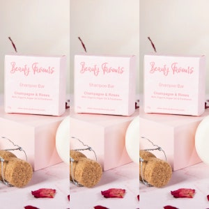 Shampoo Bars Vegan Friendly Bundle of 3 Champagne and Roses Argan Oil Cruelty Free