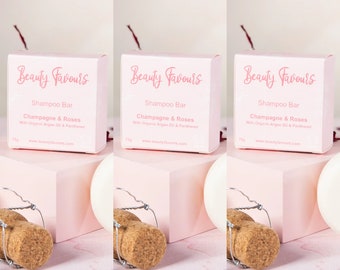 Schampotänger Veganvänligt 3-pack Champagne och rosor Arganolja Cruelty Free