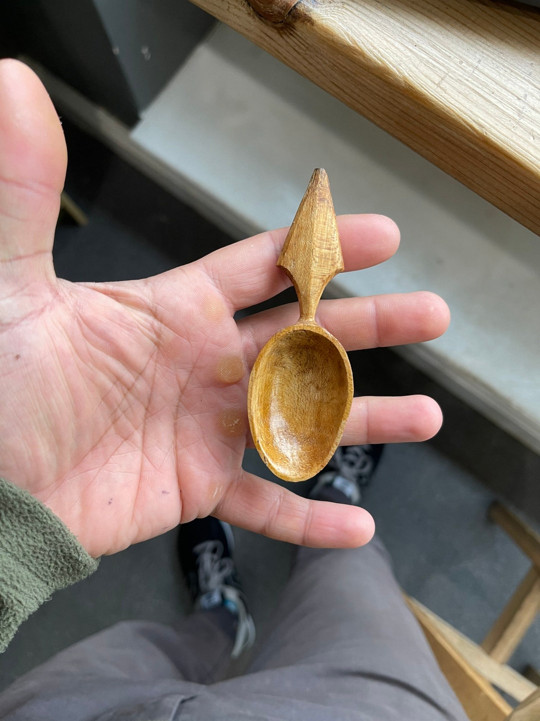 Hand Carved Wooden Coffee Scoop Etsy