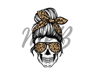 Leopard skull SVG