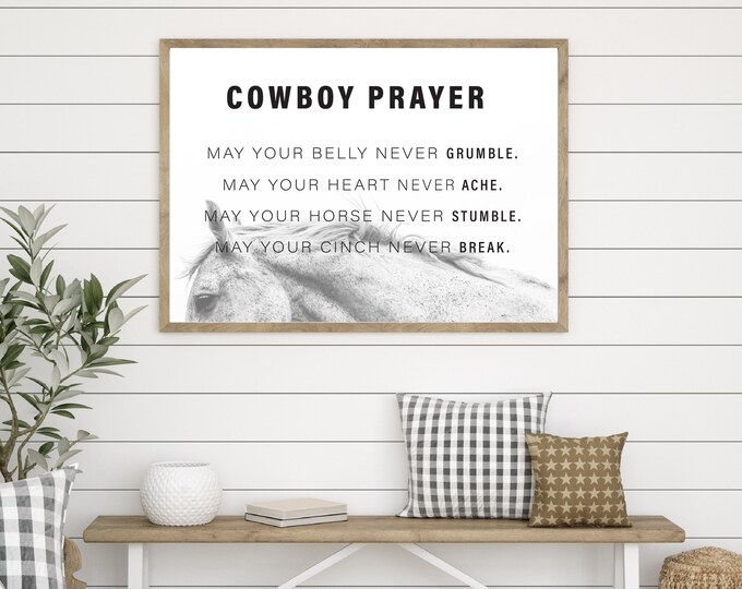 Cowboy Prayer Printable - Etsy