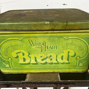 Boîte à pain coeur de blé vintage