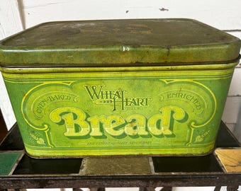 Caja de pan vintage con forma de corazón de trigo