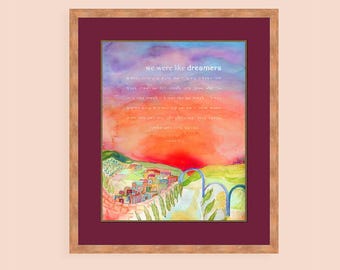 We Were Like Dreamers | Jewish Watercolor Print