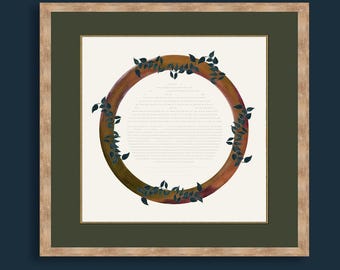 Wandering Back Home | Minimal Snakes and Vines Ketubah