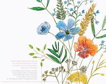 Summer Garden - Birkat Bayit - Home Blessing