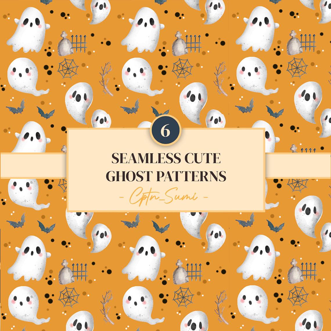 Cute Ghost Seamless Pattern | Halloween Digital Paper (JPG) - Etsy