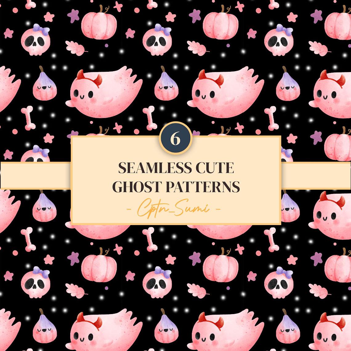 Cute Ghost Seamless Pattern | Halloween Digital Paper (JPG) - Etsy