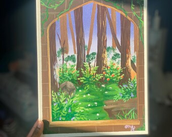 A Twilight Forest Acrylic Painting