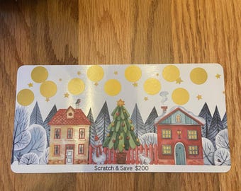 Winter Scratch Off saving challenge - cash budgeting- cash stuffing - Christmas- holiday