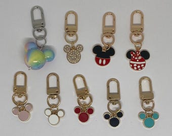Mouse Cash Binder/Purse Charms/floral/ keychain/mickey/vacation/kids/bling/minnie